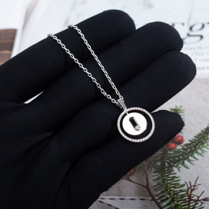 [OAKJURI Jewelry]LUCKY MOVE PM NECKLACE SILVER DIAMOND