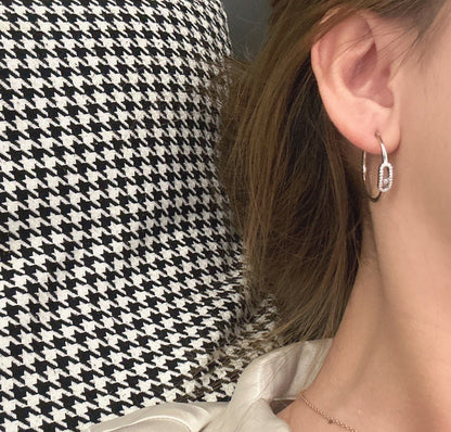 [OAKJURI Jewelry]CREOLES MOVE UNO PM DIAMOND EARRINGS