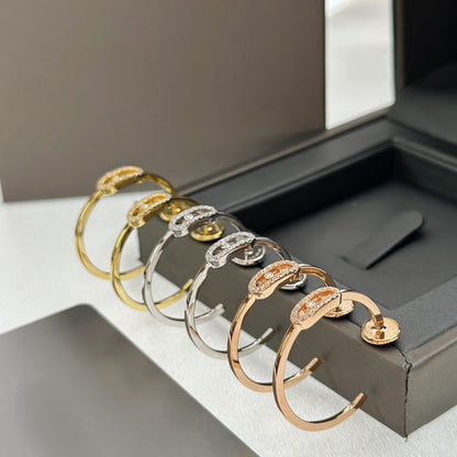 [OAKJURI Jewelry]CREOLES MOVE UNO PM DIAMOND EARRINGS