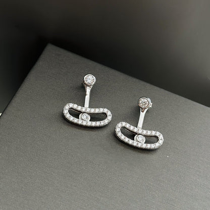 [OAKJURI Jewelry]MOVE UNO SILVER DIAMOND EARRINGS