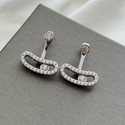 [OAKJURI Jewelry]MOVE UNO SILVER DIAMOND EARRINGS