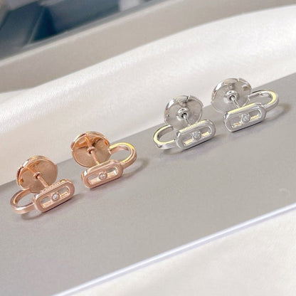 [OAKJURI Jewelry]CREOLES MOVE UNO MINI 1 DIAMOND EARRINGS