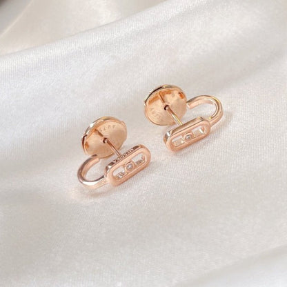 [OAKJURI Jewelry]CREOLES MOVE UNO MINI 1 DIAMOND EARRINGS
