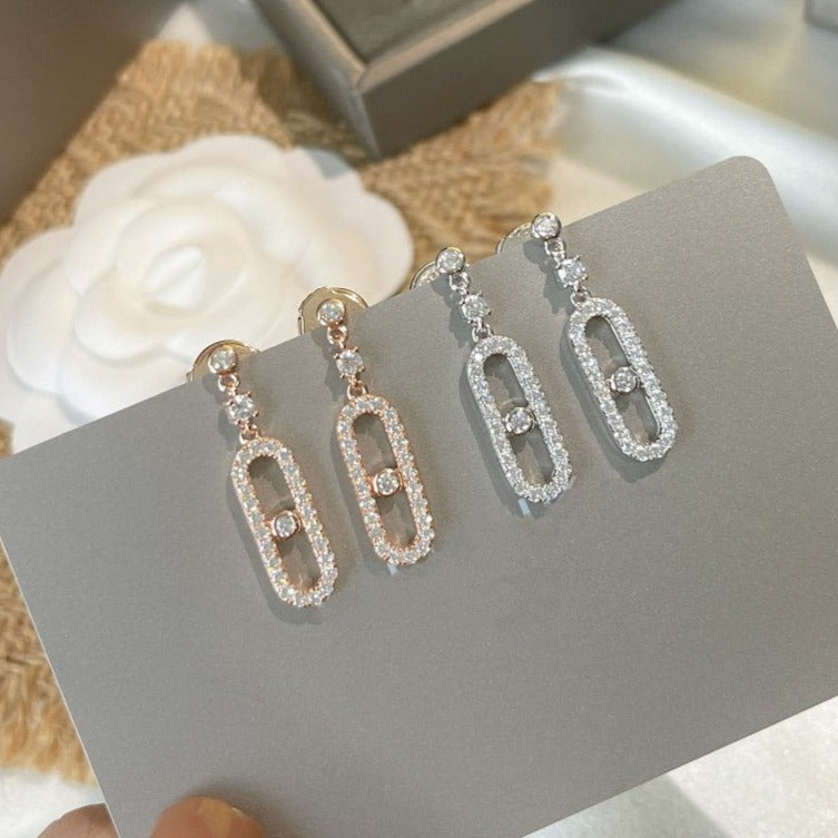 [OAKJURI Jewelry]DORMEUSES MOVE UNO DIAMOND EARRINGS