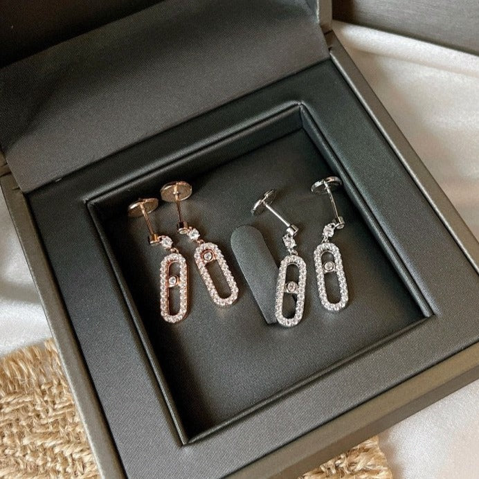 [OAKJURI Jewelry]DORMEUSES MOVE UNO DIAMOND EARRINGS