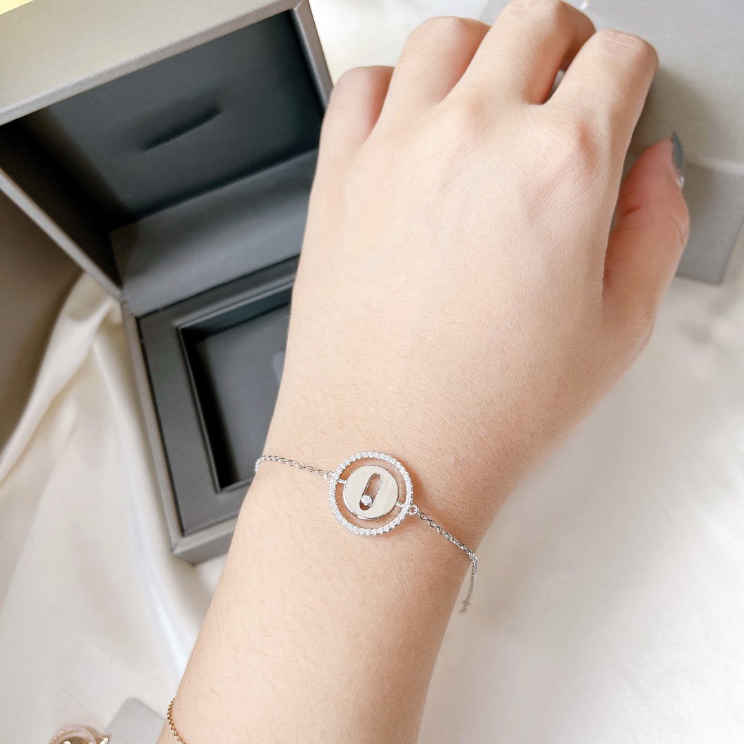 [OAKJURI Jewelry]LUCKY MOVE PAVED DIAMOND BRACELET