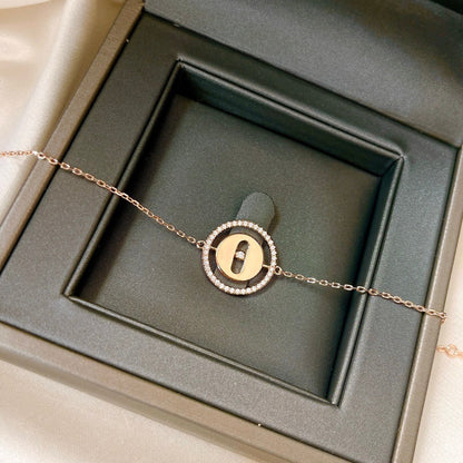 [OAKJURI Jewelry]LUCKY MOVE PAVED DIAMOND BRACELET