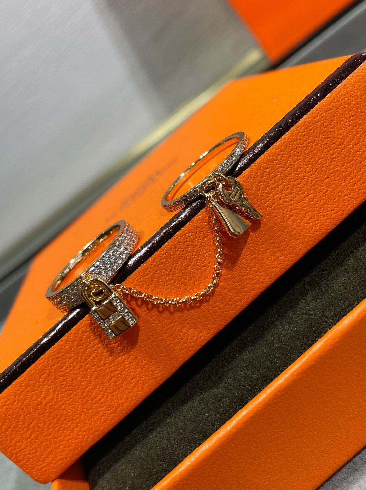 [OAKJURI Jewelry]HM KELLY CLOCHETTE DOUBLE RING IN  WITH DIAMONDS