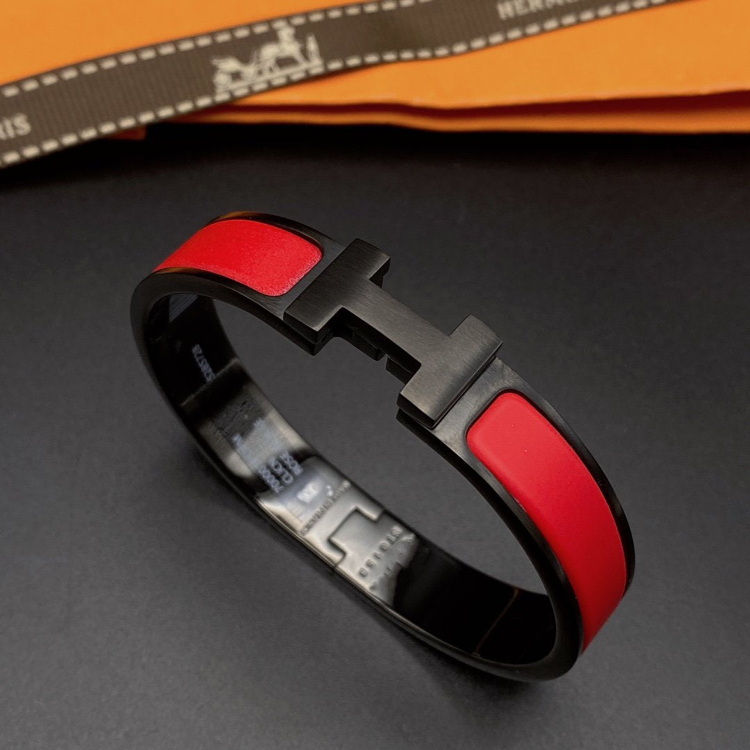 [OAKJURI Jewelry]CLIC HM SO BLACK RED BRACELET
