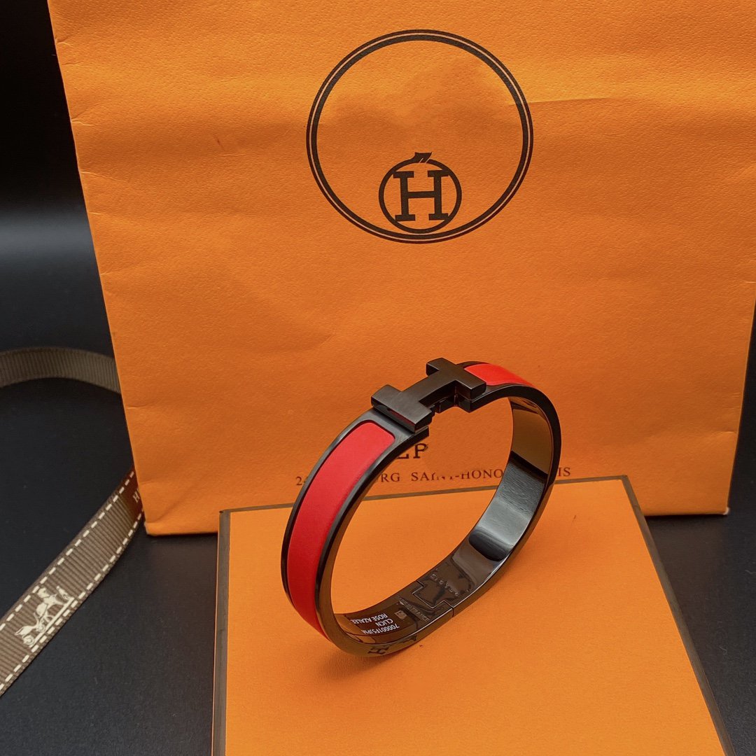 [OAKJURI Jewelry]CLIC HM SO BLACK RED BRACELET