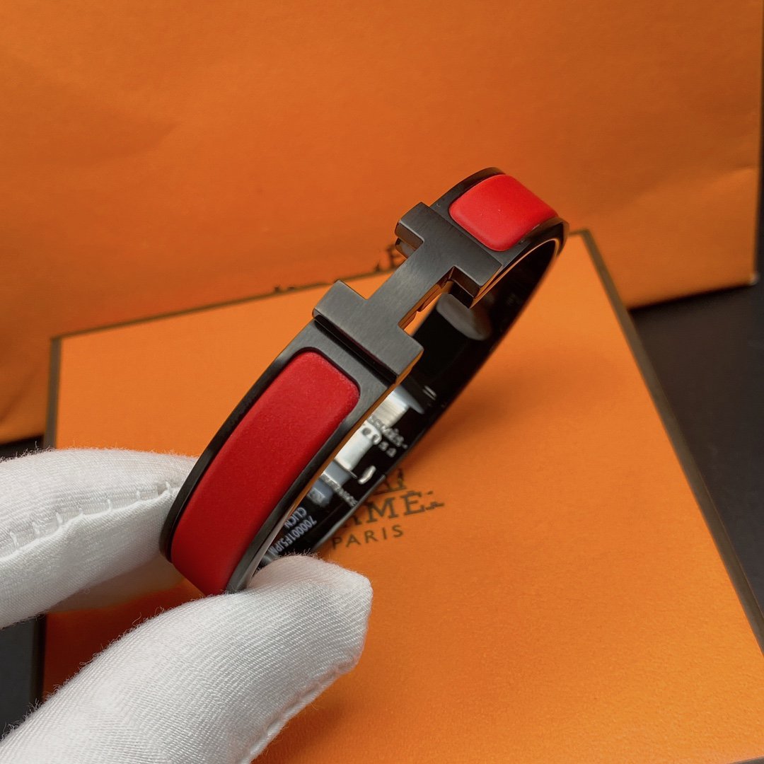 [OAKJURI Jewelry]CLIC HM SO BLACK RED BRACELET