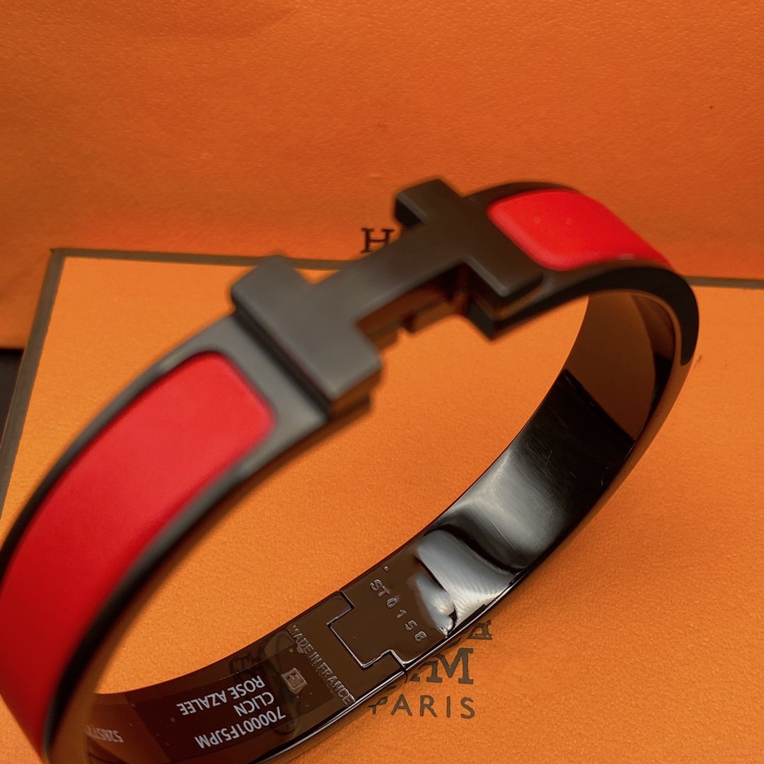 [OAKJURI Jewelry]CLIC HM SO BLACK RED BRACELET
