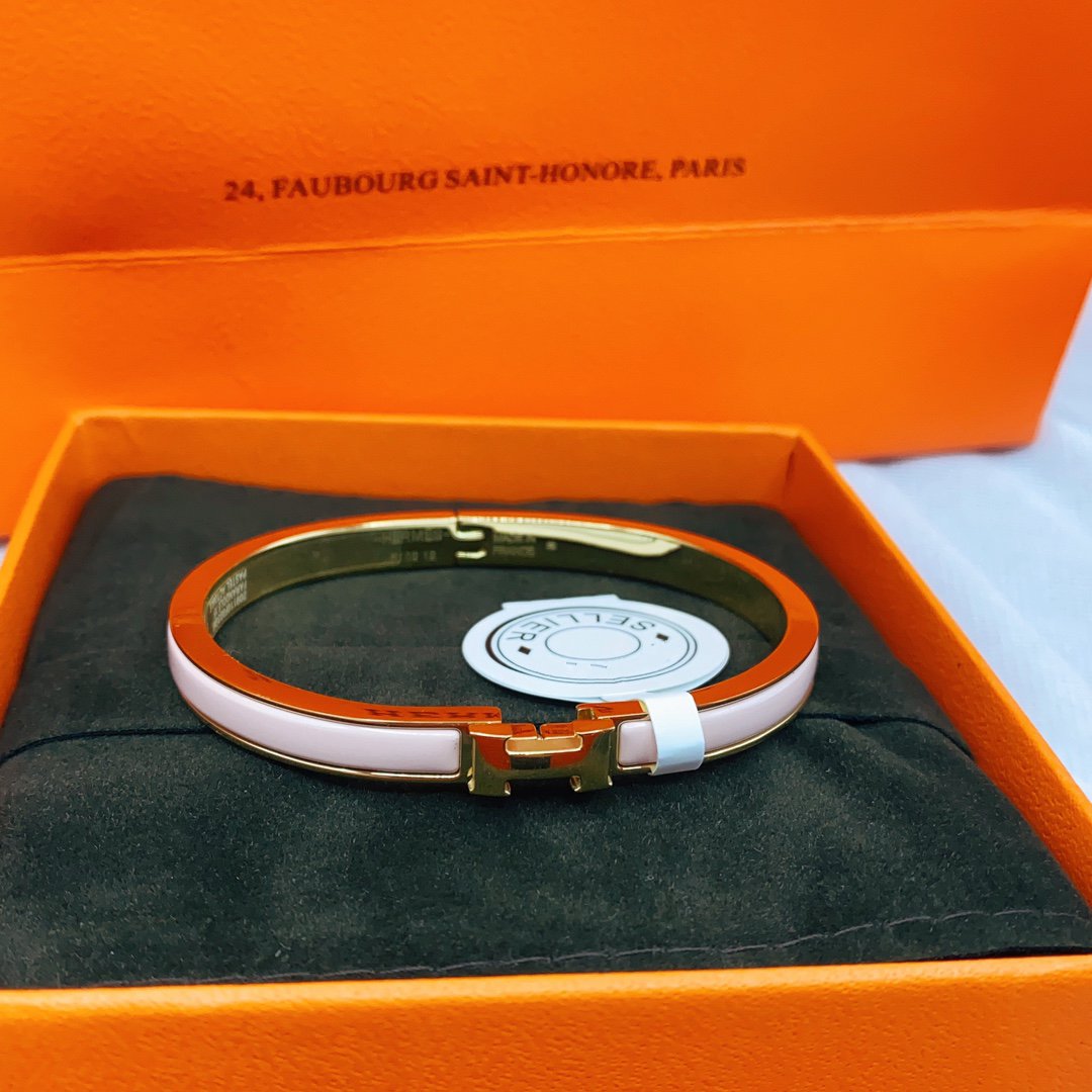 [OAKJURI Jewelry]CLASSIC HM CLIC  PINK 8MM ENAMEL BRACELET
