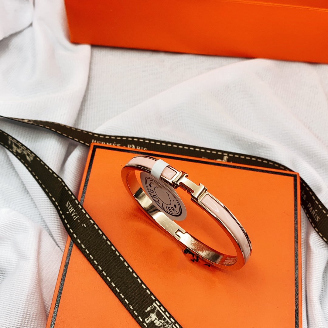 [OAKJURI Jewelry]CLASSIC HM CLIC  PINK 8MM ENAMEL BRACELET