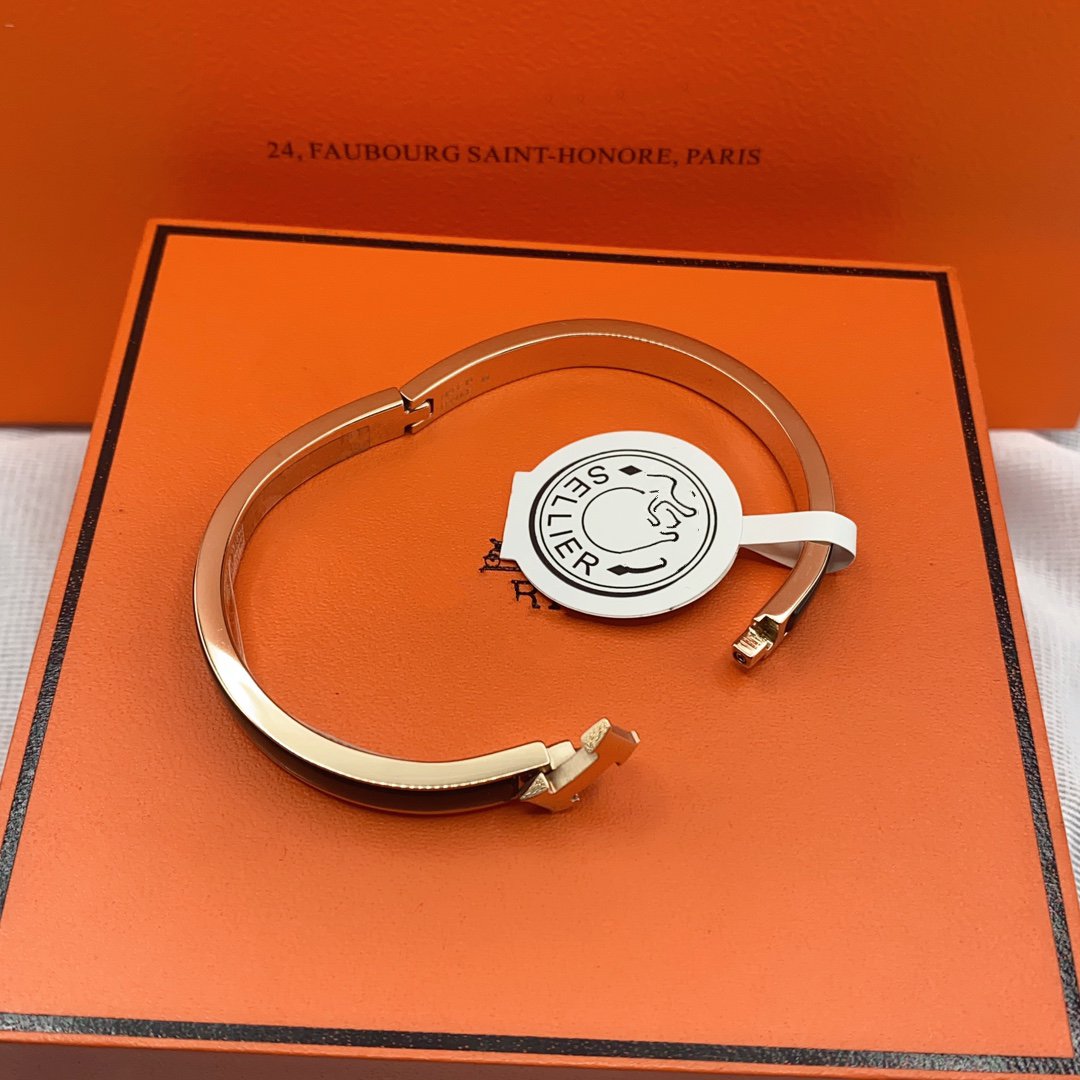 [OAKJURI Jewelry]CLASSIC HM CLIC BLACK 8MM ENAMEL BRACELET