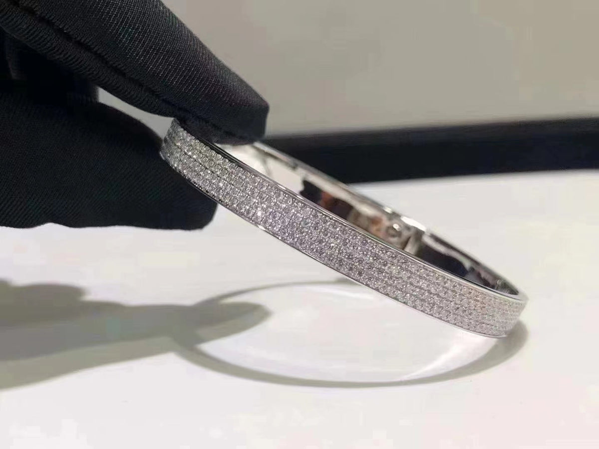 [OAKJURI Jewelry]HM KELLY BRACELET IN SILVER AND FULL PAVE DIAMOND
