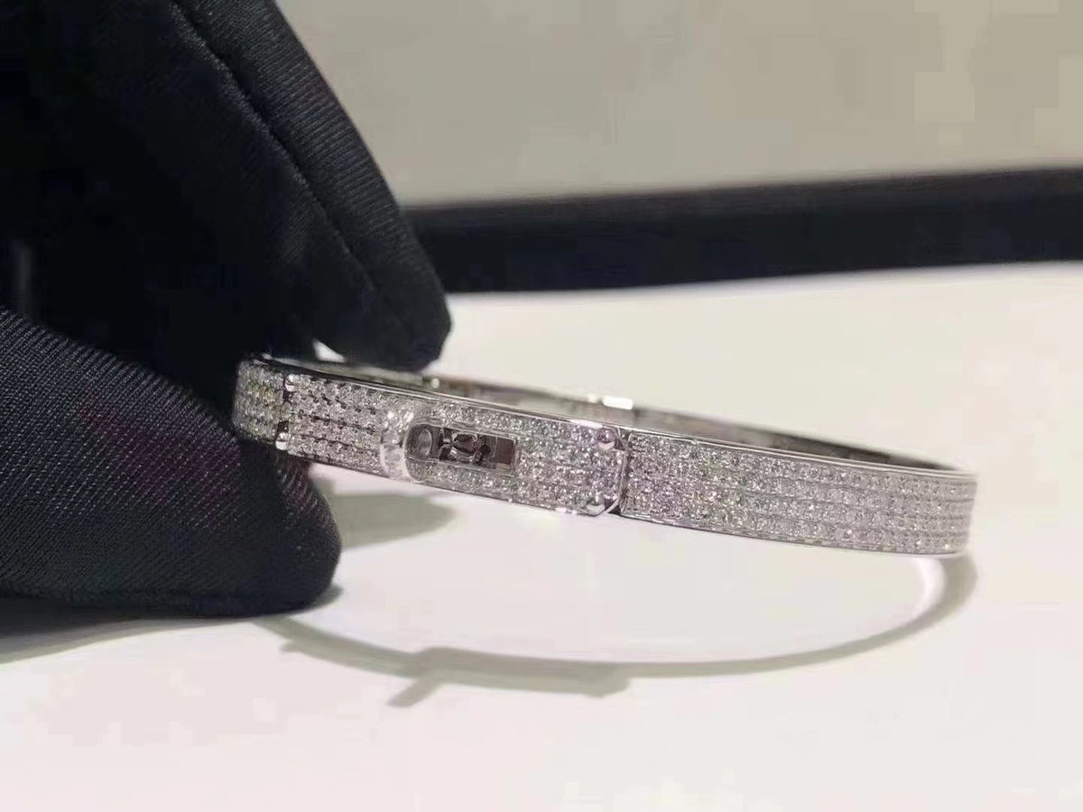 [OAKJURI Jewelry]HM KELLY BRACELET IN SILVER AND FULL PAVE DIAMOND