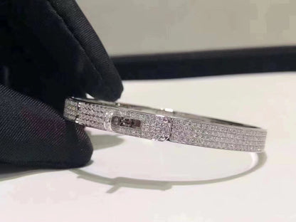 [OAKJURI Jewelry]HM KELLY BRACELET IN SILVER AND FULL PAVE DIAMOND