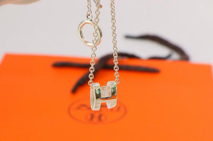 [OAKJURI Jewelry]HM NECKLACE H LETTER OVAL SERIES
