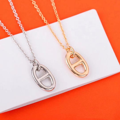 [OAKJURI Jewelry]HM PIG NOSE NECKLACE