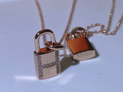 [OAKJURI Jewelry]HM ADVANCED NICHE LOCK HEAD NECKLACE DIAMONDS