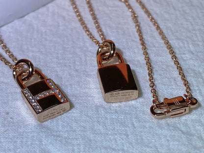 [OAKJURI Jewelry]HM ADVANCED NICHE LOCK HEAD NECKLACE DIAMONDS