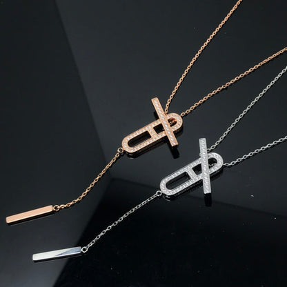 [OAKJURI Jewelry]HM NECKLACE PLATINUM ROSE GOLD DIAMOND