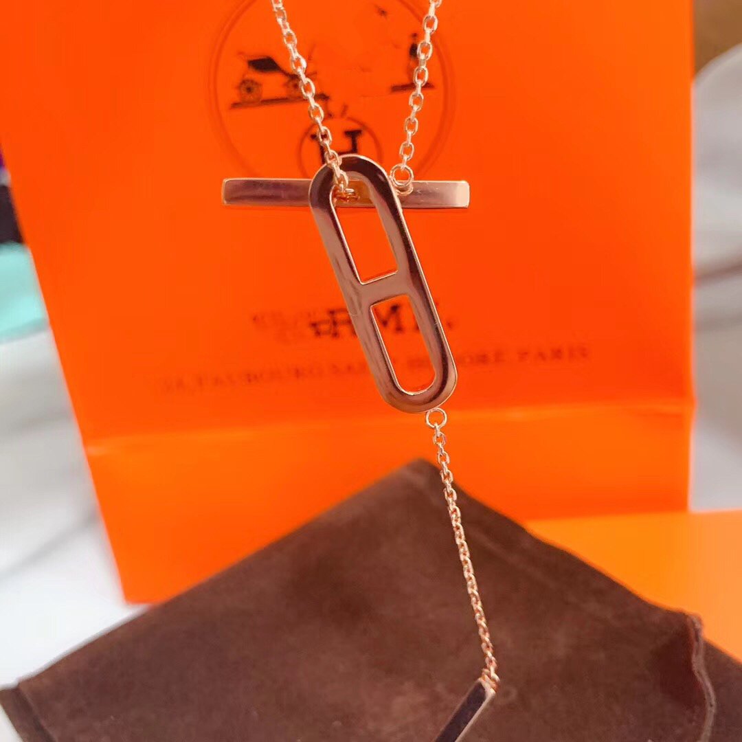[OAKJURI Jewelry]HM NECKLACE PLATINUM ROSE GOLD DIAMOND