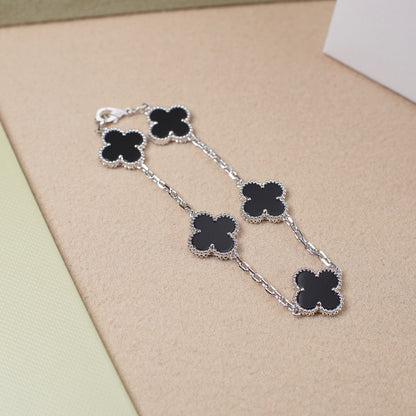 [OAKJURI Jewelry] CLOVER 5 MOTIF ONYXS BRACELET COLLECTION