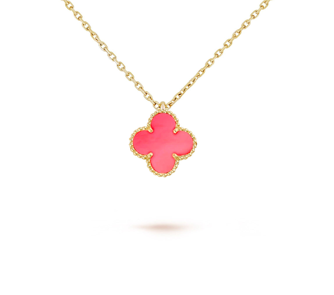 [OAKJURI Jewelry]CLOVER MINI 9.5MM CARNELIANS NECKLACE COLLECTION