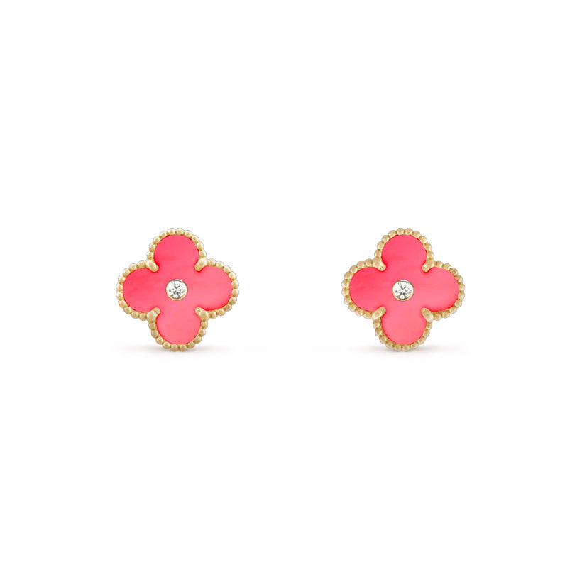 [OAKJURI Jewelry]CLOVER  15MM DIAMOND EARRINGS COLLECTION