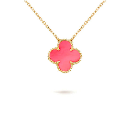 [OAKJURI Jewelry]CLOVER 15MM SINGLE FLOWER NECKLACE COLLECTION