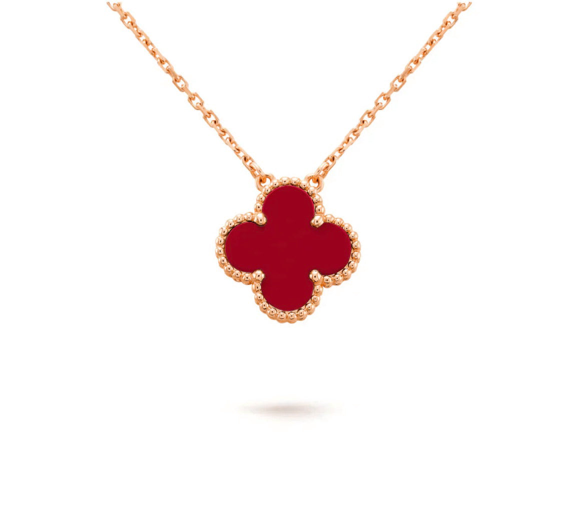 [OAKJURI Jewelry]CLOVER 15MM SINGLE FLOWER NECKLACE COLLECTION