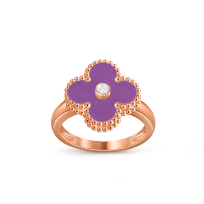 [OAKJURI Jewelry]CLOVER DIAMOND RING ROSE GOLD COLLECTION