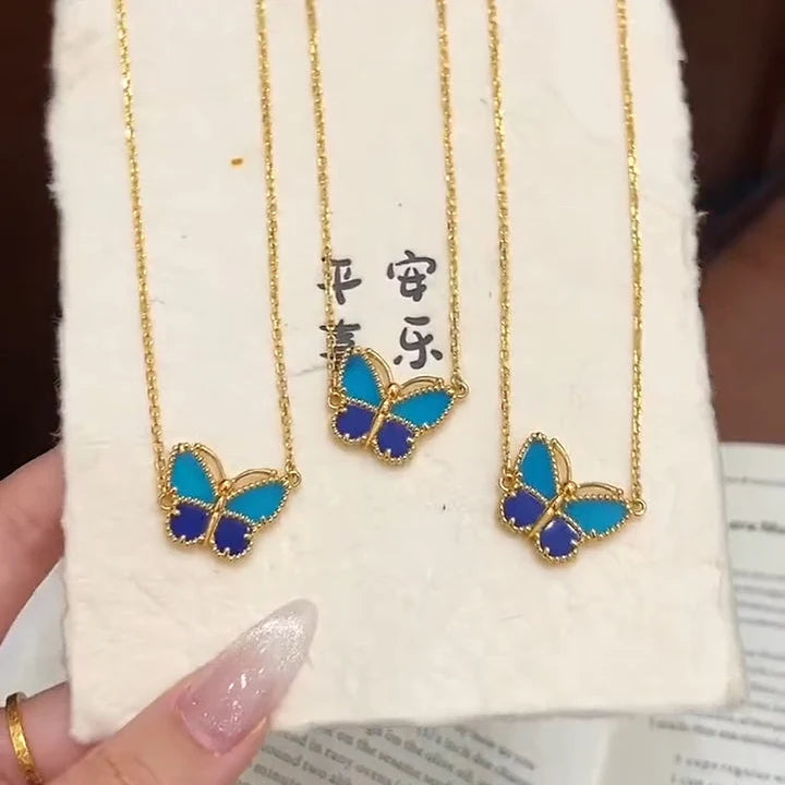 [OAKJURI Jewelry] 2026 NEW LUCKY BUTTERFLY 1 MOTIFS NECKLACE