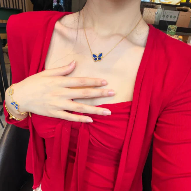 [OAKJURI Jewelry] 2026 NEW LUCKY BUTTERFLY 1 MOTIFS NECKLACE