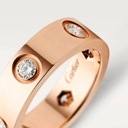 [OAKJURI Jewelry] LOVE 5.5MM 6 DIAMOND RING