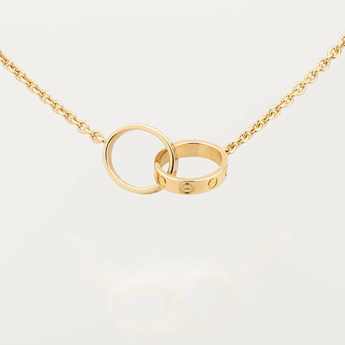 [OAKJURI Jewelry] LOVE DOUBLE RING NECKLACE