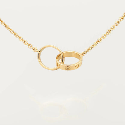 [OAKJURI Jewelry] LOVE DOUBLE RING NECKLACE