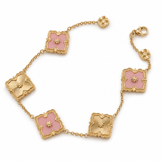 [OAKJURI Jewelry JEWELRY] OPERA 5 MOTIFS TULLE ENAMEL BRACELET