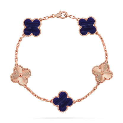 [OAKJURI Jewelry]CLOVER 5 MOTIF PURPLE STRIPES BRACELET COLLECTION