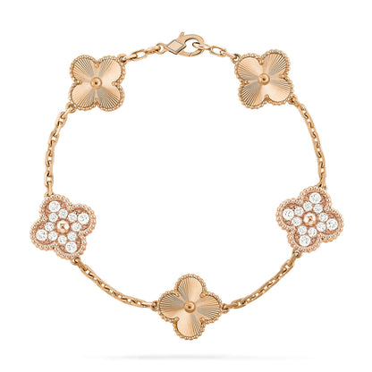 [OAKJURI Jewelry] CLOVER 5 MOTIF LASER BRACELET COLLECTION