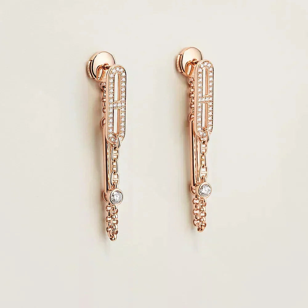 [OAKJURI Jewelry]CHAINE CHAOS DIAMOND DROP EARRINGS