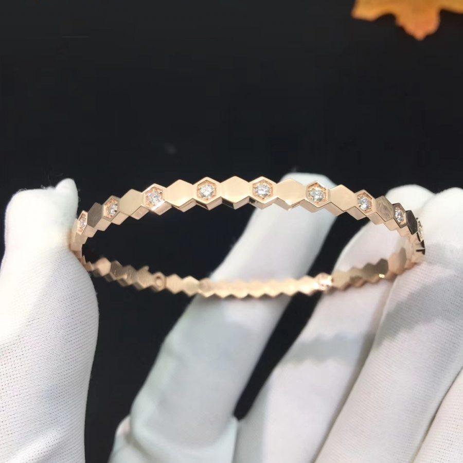 [OAKJURI Jewelry]BEE LOVE PINK GOLD DIAMOND BRACELET