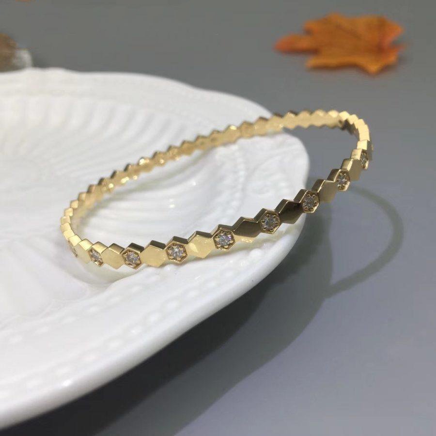 [OAKJURI Jewelry]BEE LOVE GOLD DIAMOND BRACELET