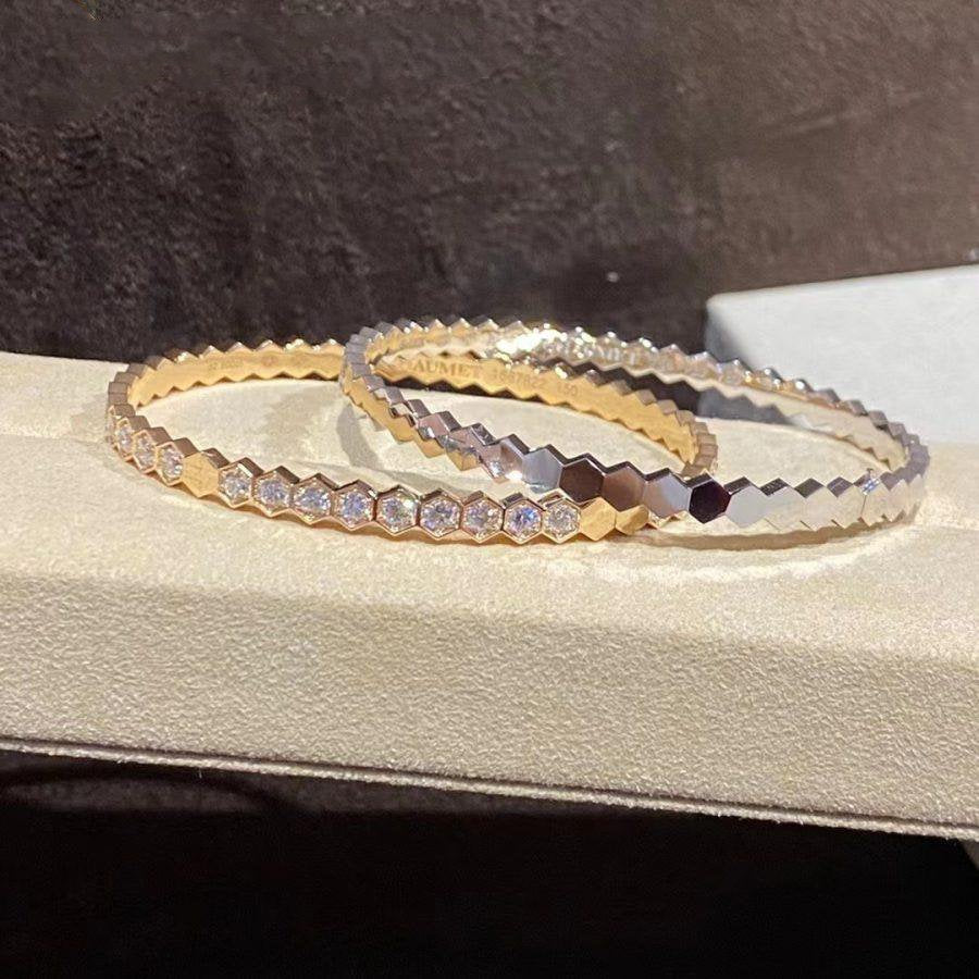 [OAKJURI Jewelry]BEE LOVE GOLD BRACELET FULL DIAMOND