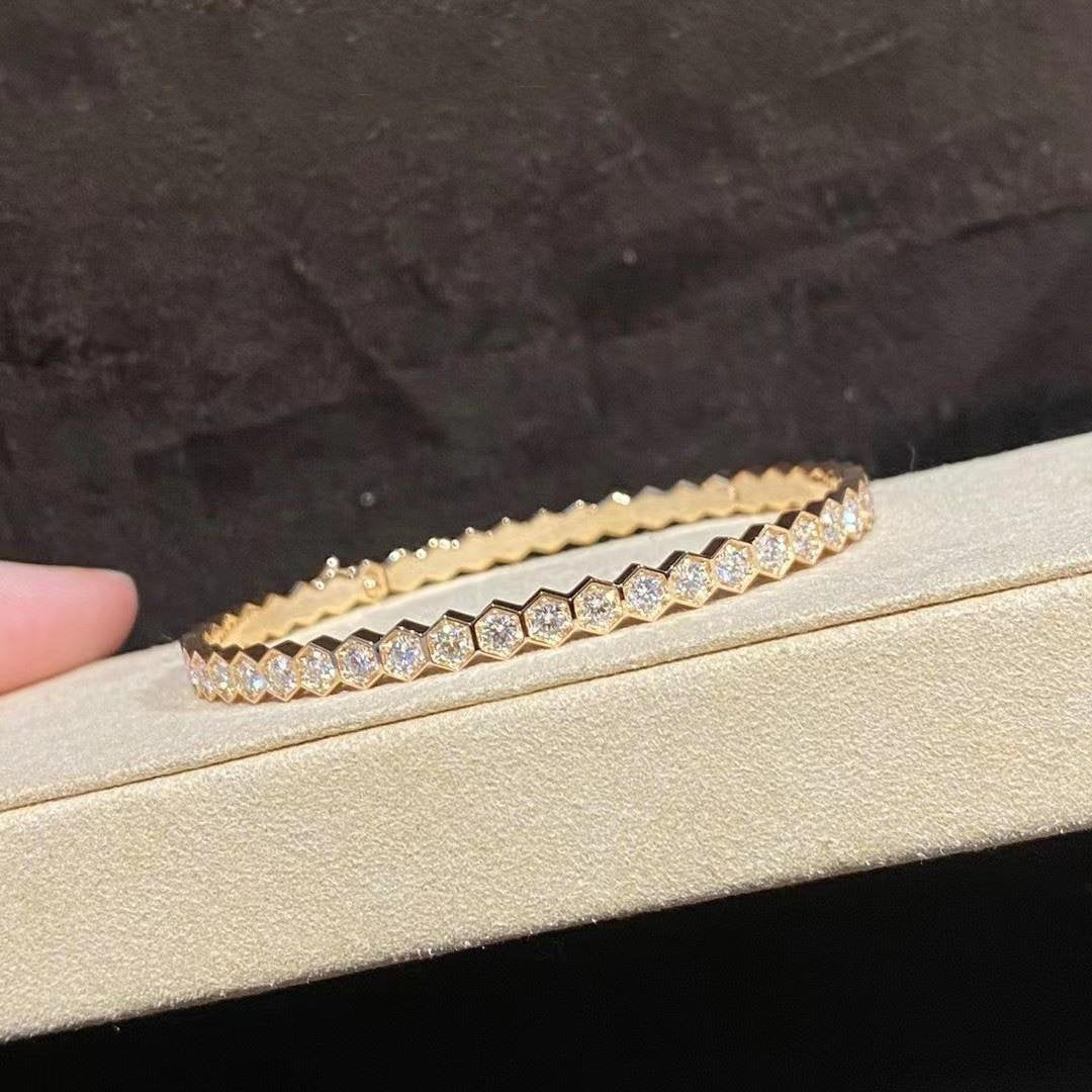 [OAKJURI Jewelry]BEE LOVE GOLD BRACELET FULL DIAMOND