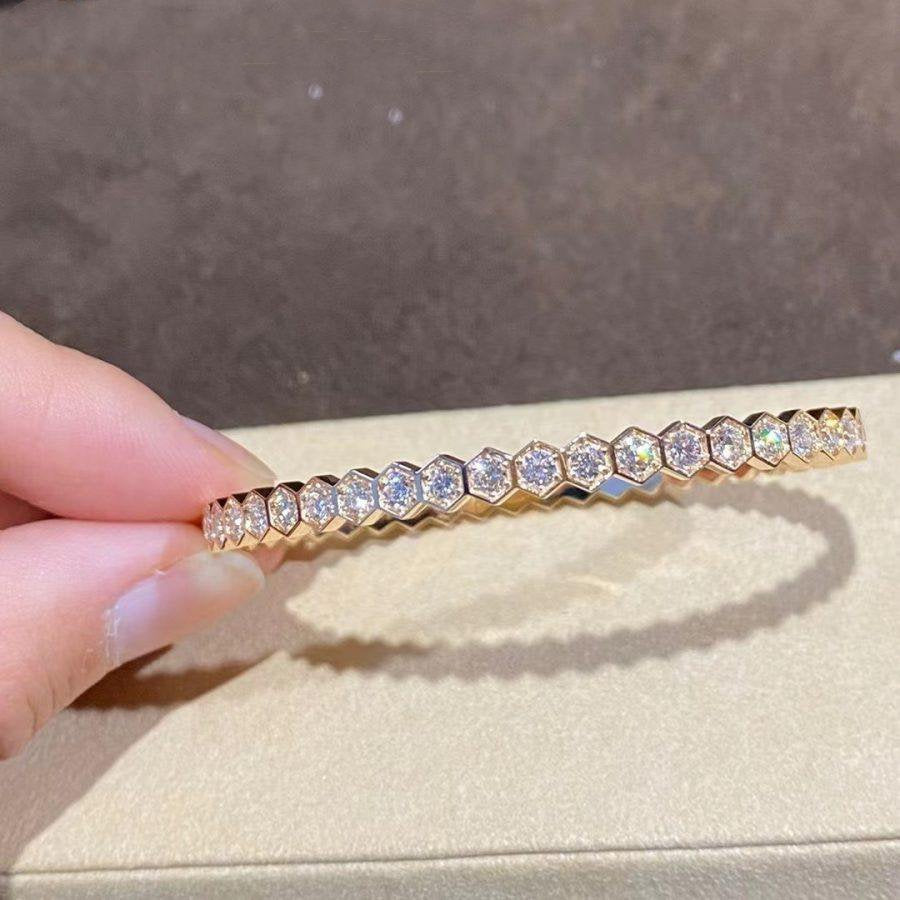 [OAKJURI Jewelry]BEE LOVE GOLD BRACELET FULL DIAMOND