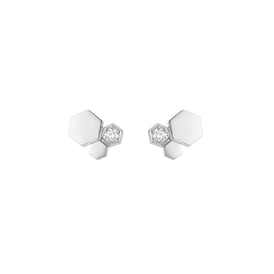 [OAKJURI Jewelry]BEE LOVE SILVER DIAMOND EARRINGS