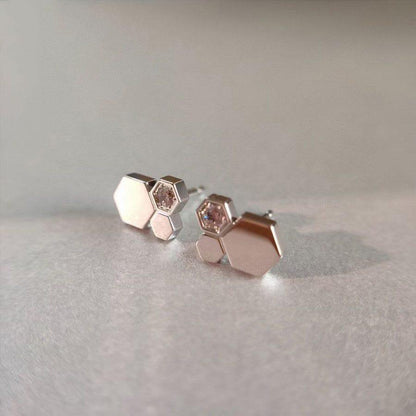 [OAKJURI Jewelry]BEE LOVE SILVER DIAMOND EARRINGS